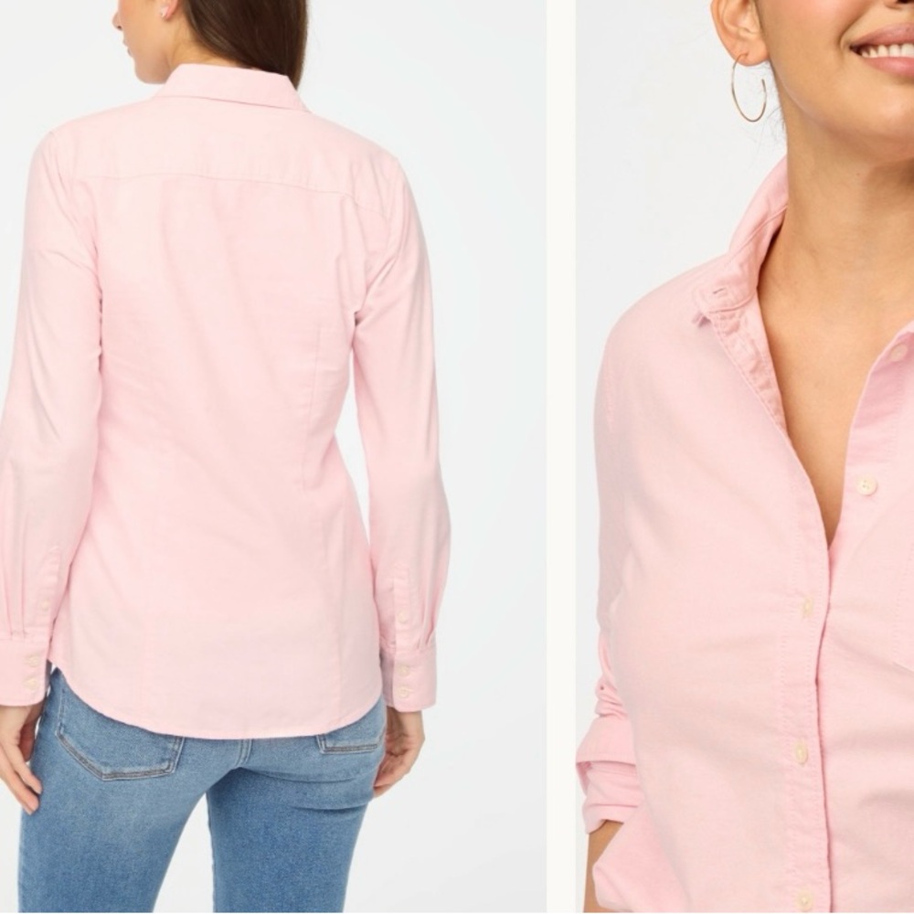 J CREW FACTORY | Pink Button Up Oxford Shirt in Signature Fit L 🌸
